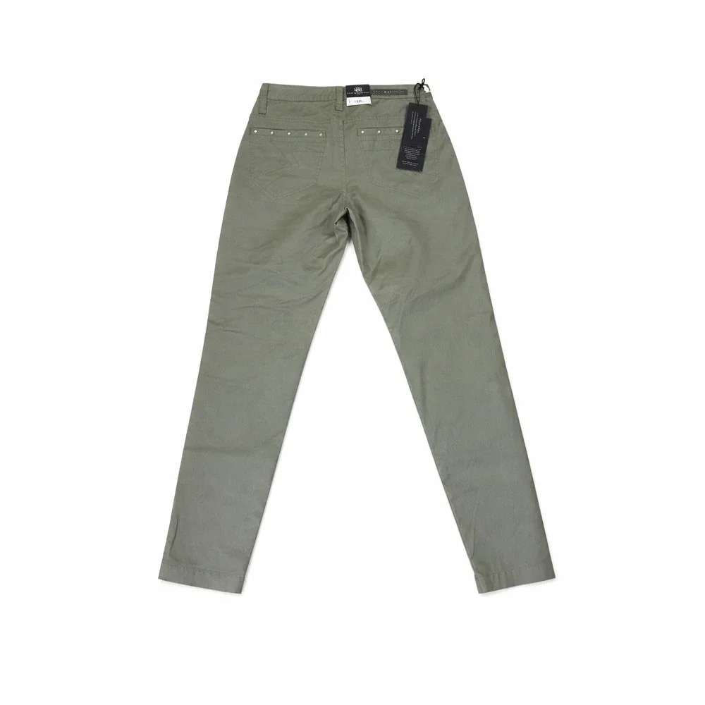 Rock & Republic Harlett Trouser Pants Olive Green Studded Slim Straight 6M NEW - Picture 3 of 9
